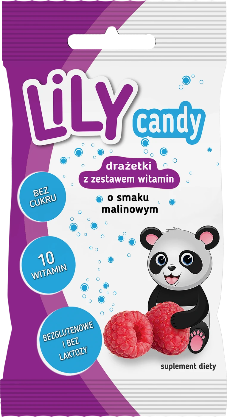 Drażetki z zestawem 10 witamin, Malina