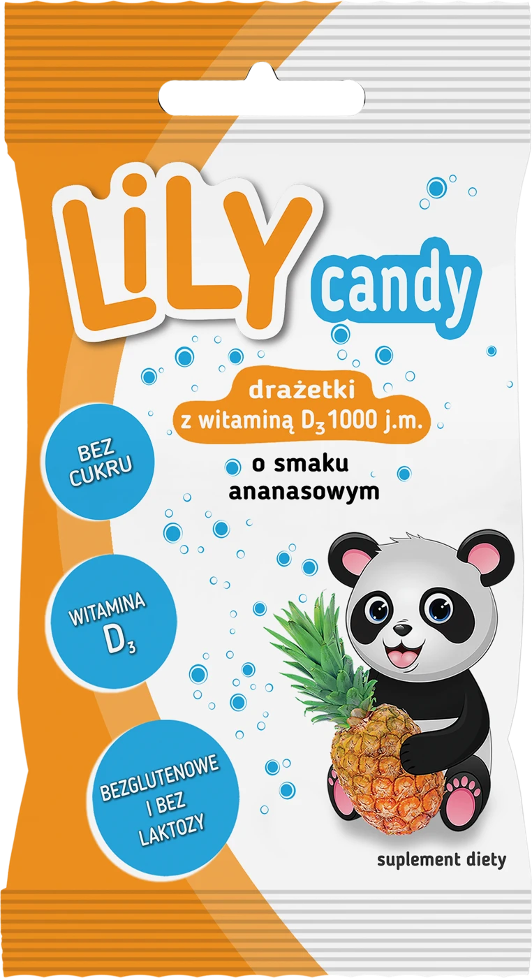 Drażetki z witaminą C i D₃, Ananas