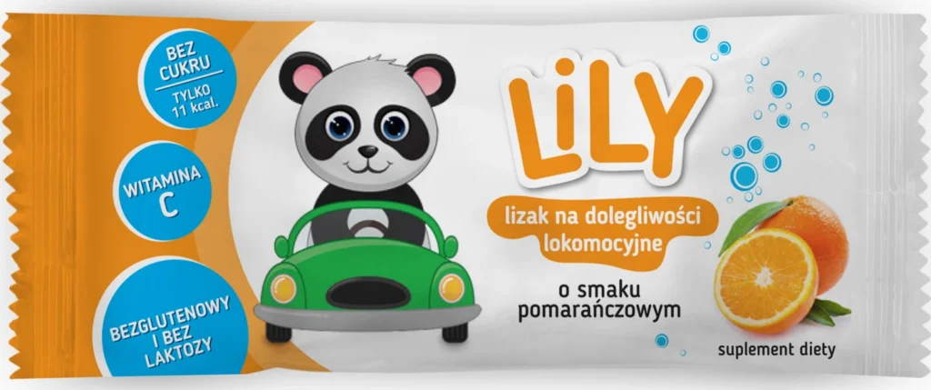 Lizak musujący na dolegliwości lokomocyjne